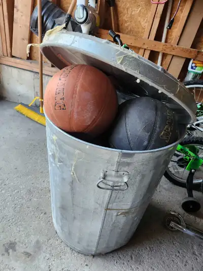 large metal trash can, View more