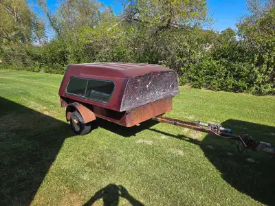 Small utility trailer for sale. Easily pulled with a small SUV. Lights work, tires are decent, beari...