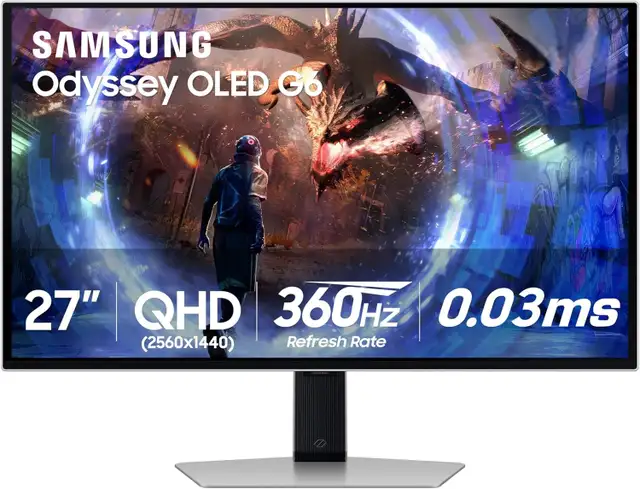 Moniteur OLED 27'' LS27DG602SNXZA 2560x1440 360Hz Samsung in Monitors in Laval / North Shore - Image 2