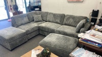 Plush Corduroy Sofa with Storage Ottoman Now on Sale  Hamilton Ontario Preview