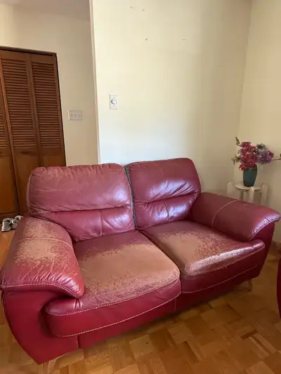 Both sofas are very comfortable and have absolutely no structural damage. Only the material on top h...