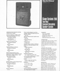 Speaker Electrovoice Stage system 200