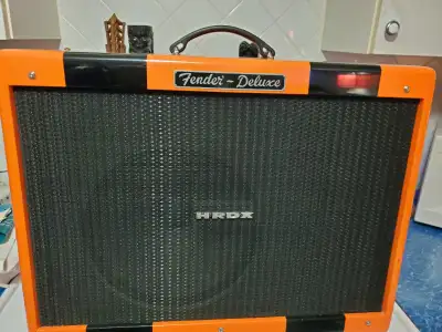 Fender Limited Editon Hot Rod Deluxe Guitar Combo Amp Orange & Black in excellent condition and soun...