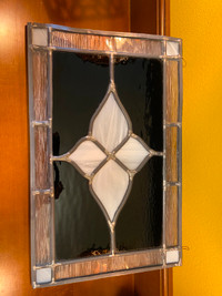 Vintage Stain Glass Window Sun Catcher Panel
