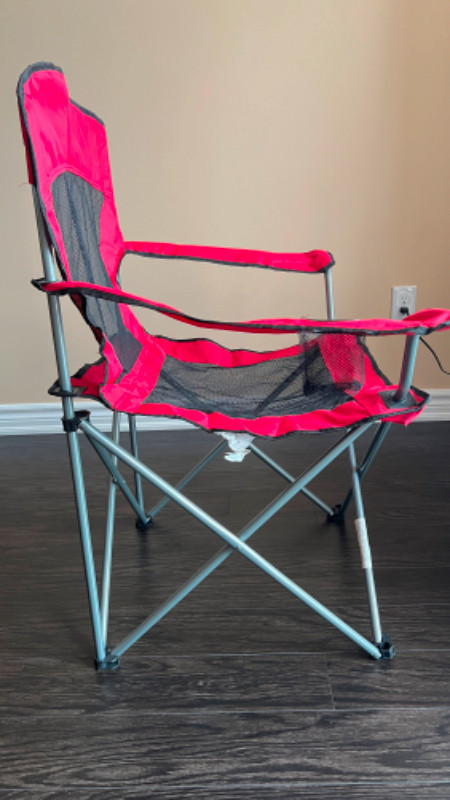 Portable Canvas Camping Chairs (USED NEW) in Patio & Garden Furniture in Markham / York Region - Image 2