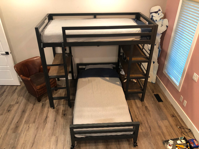 Restoration Hardware Loft Bed + Lower bed (MSRP $8495+) in Beds & Mattresses in Strathcona County - Image 4