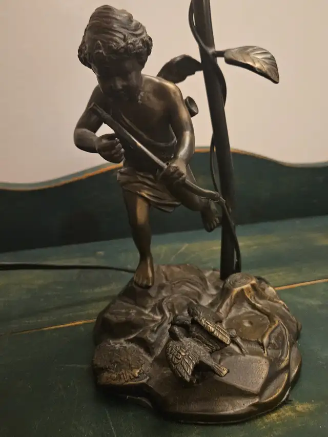 ANTIQUE ART DECO SIGNED BRONZE TABLE LAMP in Indoor Lighting & Fans in City of Toronto - Image 9