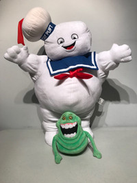 Ghostbusters Stay Puft Marshmallow Man 2ft & Slimer 7” Toy Plush