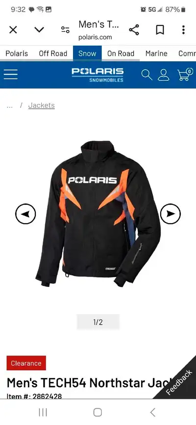 Brand new . Tech 54 jacket and pants .size large . Worn one weekend $360 613-920-4334