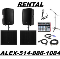 Powered PA System 9000W as Complete Kit for Rental / Location