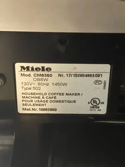 used Miele 6350 Countertop Coffee Machine, View more