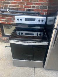 Barely used whirlpool glass top stove for sale 