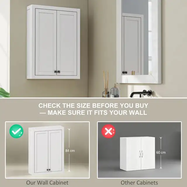 2 doors wall mounted Cabinet, Modern Bathroom Wall Cabinet in Home Décor & Accents in Markham / York Region - Image 4