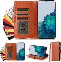 NEW Samsung S21+ Tan Wallet Cell Phone Case