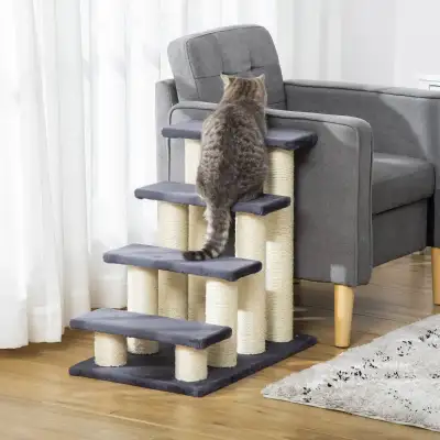  4 Tier cat tree Pet Stairs Dog Cat 4 Steps Kitty Scatching Post, View more