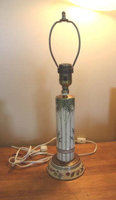 Vintage Table Lamp With Bamboo Designs, View more