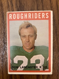 1972 O-Pee-Chee Ron Lancaster CFL football card (#70)