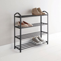 New 4 Tier Lightweight Metal Shoe Rack Organizer • Unassembled