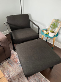 Atelier - Studio loft - Fabric lounge chair & ottoman