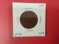 1914          Canada 1¢ coin