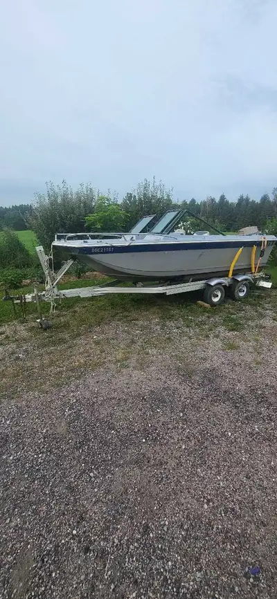 15 foot pleasure craft built to last with adjustable structural aluminum tri axle trailer. All in go...
