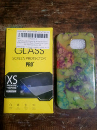 Samsung Galaxy S6 screen protector tempered glass and phone case