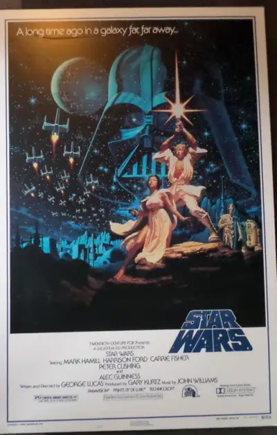 1992 STAR WARS MOVIE POSTER STYLE "B" 27" X 41" VIEW OTHER ADS, View more