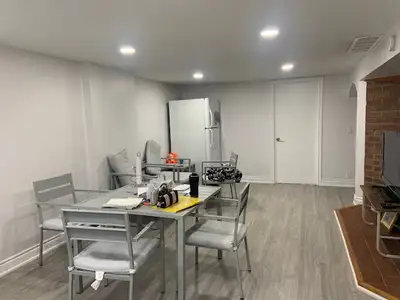 A bedroom in a newly renovated, fully furnished basement apartment for rent. Looking for a male for...