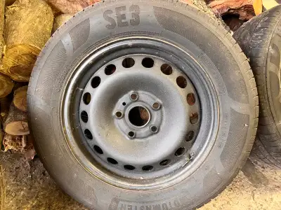 195 65r 15 Steel rims Not much tread motomaster tires Rims in good shape Came off 2013 vw Will remov...