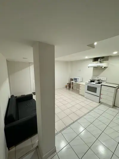 1 bedroom available in a 2-bedroom basement. Couple or Girls only as the other room is shared by a c...