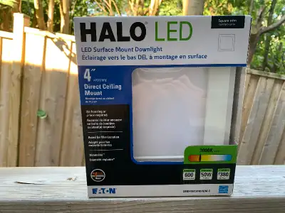 HALO 4” led surface direct ceiling mount downlight-3pc, View more