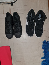 Adidas Superstar Blk, Nike SB Blazer Blk/Wht 9.5 10.5 US Mens