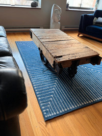 Industrial style Coffee table cart