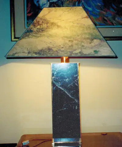 Lampe de Salon, Base en marbre Table Lamp Marble Base, View more
