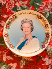 Queen Elizabeth II Golden Jubilee plates & Liberty Mug
