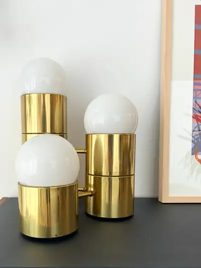 Beautiful vintage mid century modern side table lamp, View more
