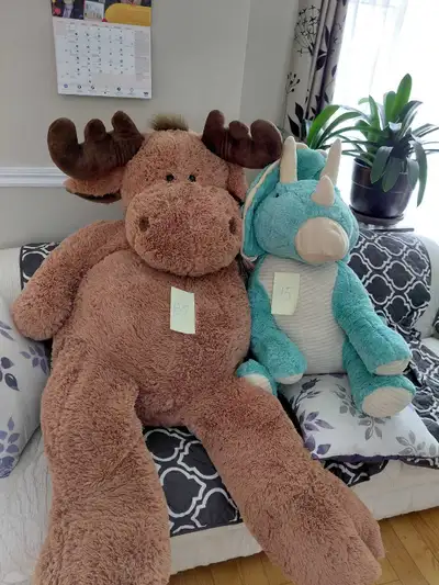 large moose and dinosaur plush toy, View more
