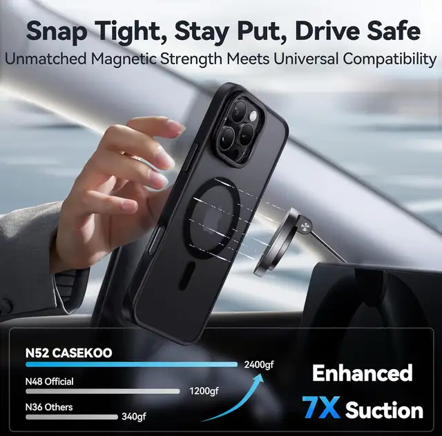 CASEKOO Slimmest Case with Stash Stand & MagSafe for iPhone 15 in Cell Phones in Kitchener / Waterloo - Image 4