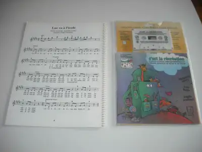 Livre-cassette et cahier de paroles "C'est la récréation ", View more
