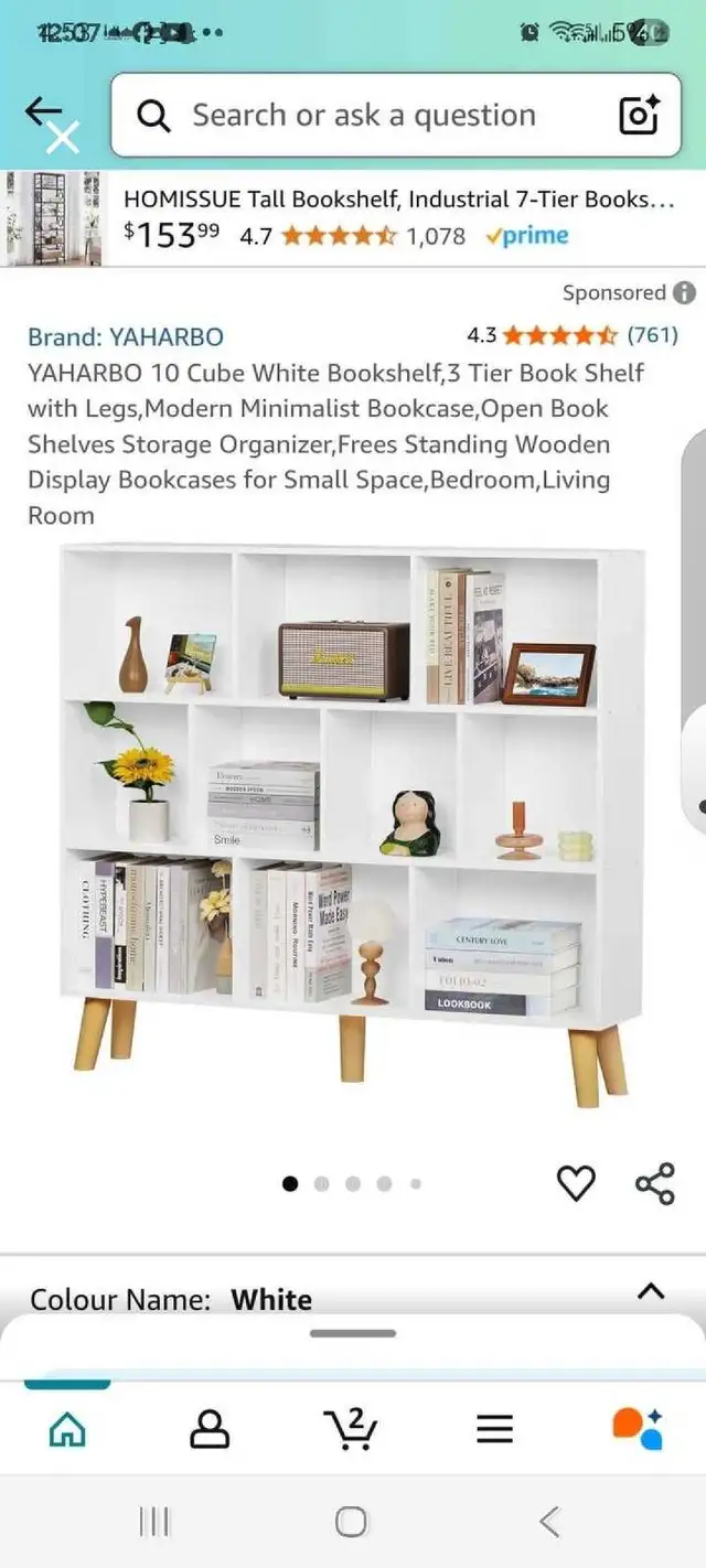 YAHARBO Bookshelf in Bookcases & Shelving Units in Kitchener / Waterloo - Image 2