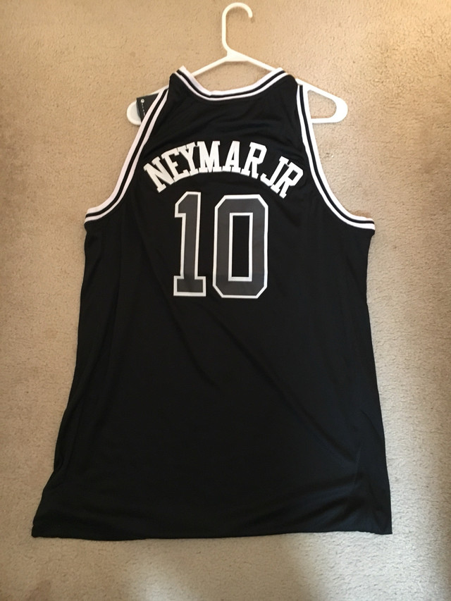 PSG Jordan black soccer/basketball jersey(#10 Neymar JR) RARE!! in Basketball in Winnipeg - Image 2