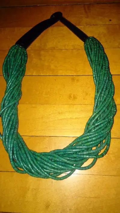 Beaded necklace & black necklace, View more