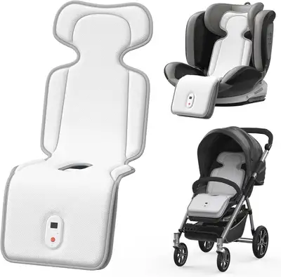 Baby Stroller Cooling Pad with 2 Blowers, 3 Speeds, 10000mAh Rec, View more