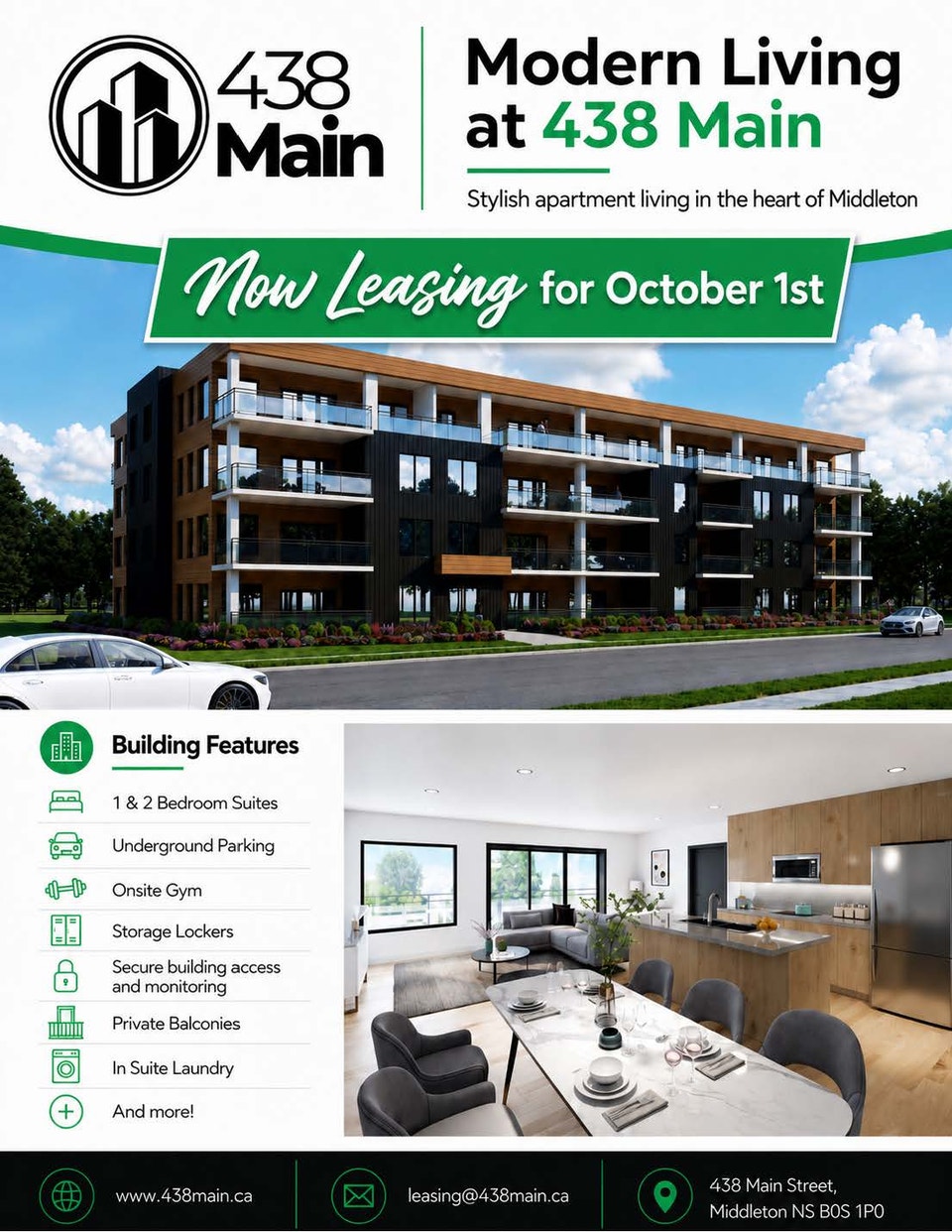New Apartments - Middleton, NS - Renting for Oct 1st 3