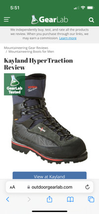 Kayland Hypertraction Rock and Ice Climbing boots 