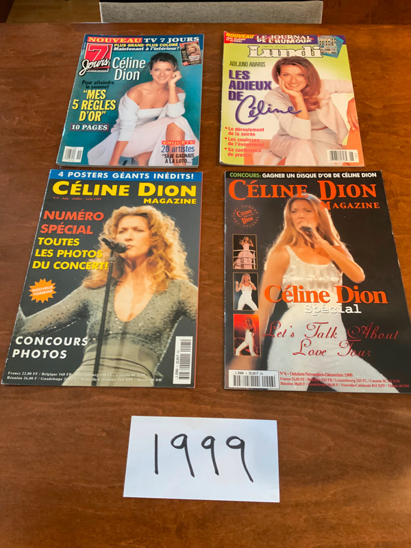 Revues de Céline Dion de 1999 à 2022 dans Art et objets de collection  à Ville de Québec