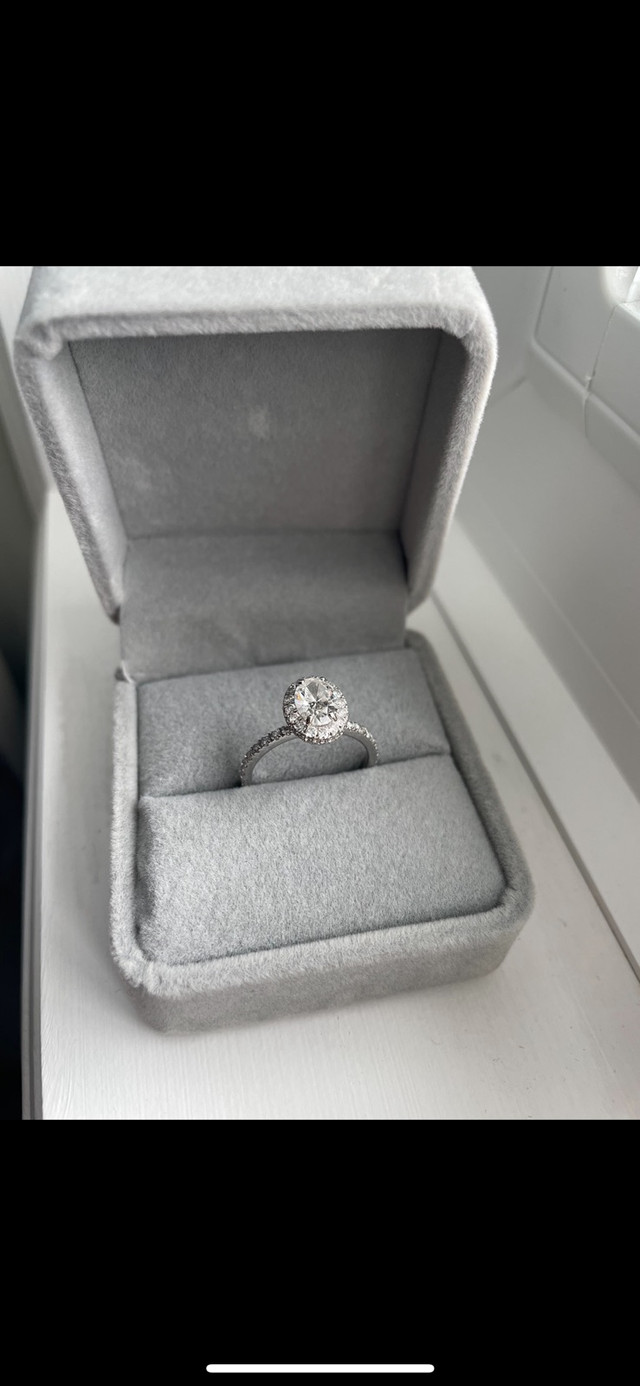 1CT Lab Grown Oval Diamond Engagement Ring in Jewellery & Watches in Kitchener / Waterloo