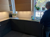 Stainless Steel L-Shaped Counter Top & SS Sink