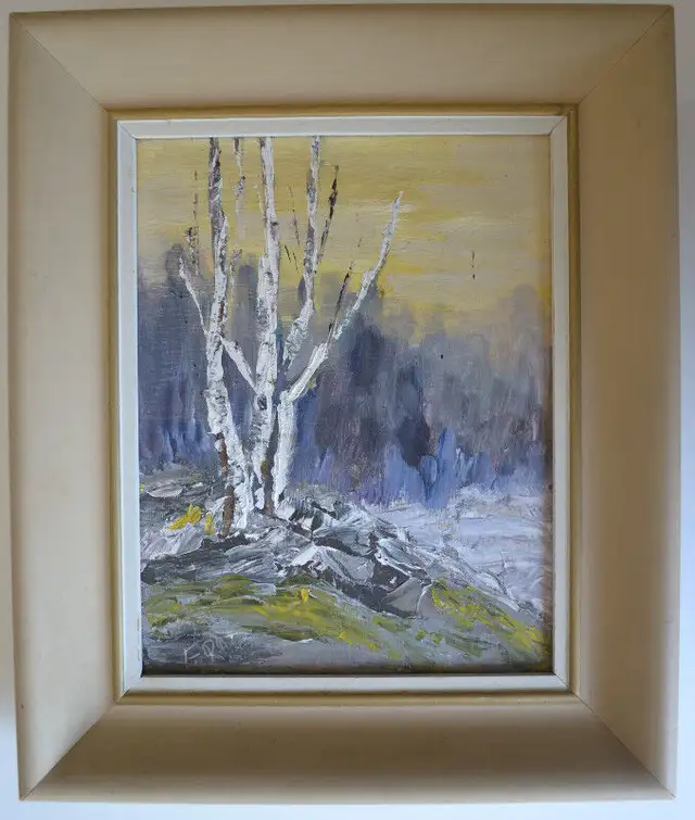 VINTAGE OIL ON BOARD LANDSCAPE PAINTING in Arts & Collectibles in Gatineau - Image 3