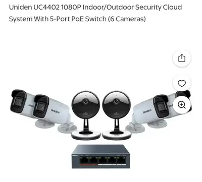 Secure your property with this reliable pre-owned Uniden UC4402 1080P indoor/outdoor security cloud...